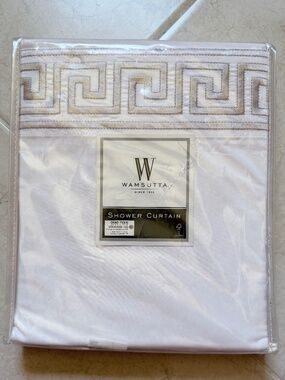 Wamsutta Embroidered Stitch Shower Curtain